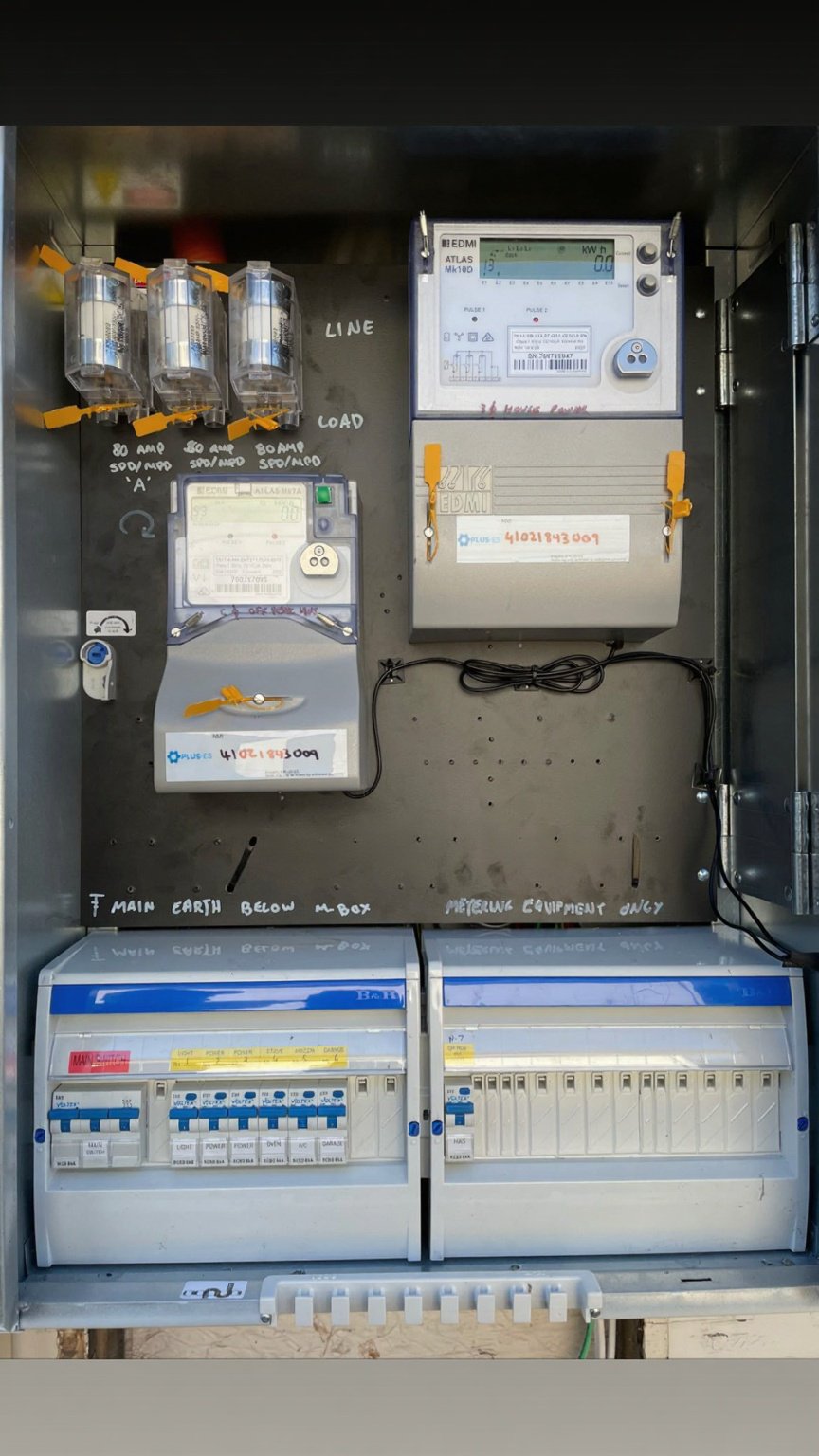 Completed J.A.S Electrical meter box installation